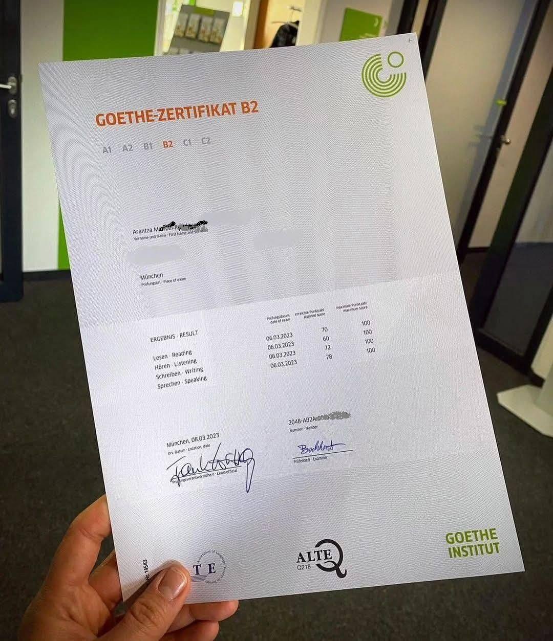 B2 Certificate